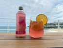 guava sparkling tonic served as a drink.  real ingredients panax ginseng gingko biloba ginger tulsi lemongrass