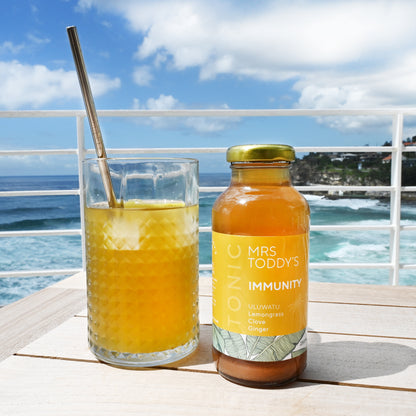 Plant-based immunity drink from Mrs. Toddy’s made with adaptogens and real ingredients