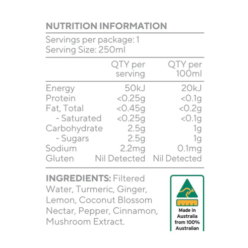 Recovery Tonic – Turmeric & Ginger Adaptogen Drink 250ml